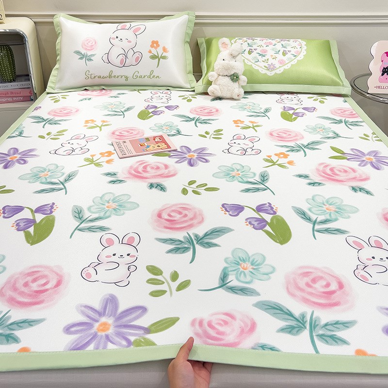 夏季凉感冰丝床单单件2025新款凉席宿舍单人被单可机洗水洗软席子