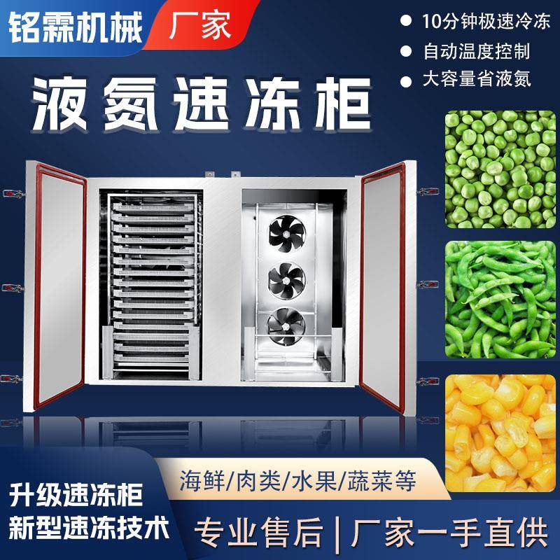 商用鸡背鸡翅速冻机设备蔬菜蘑菇海带急冻超低温液氮速冻柜