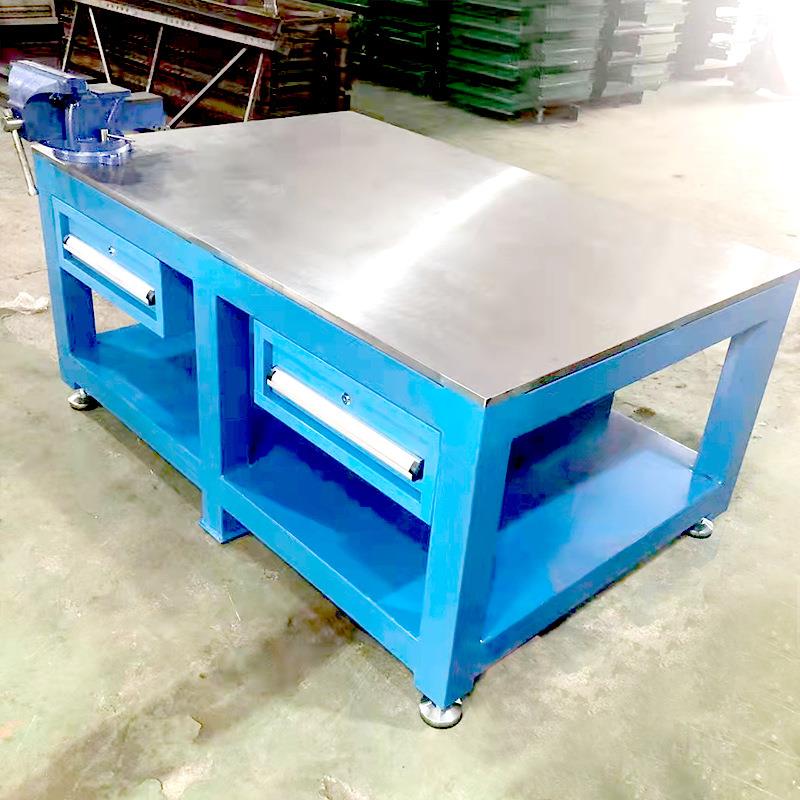 学校实训钢板台面重型钳工工作台量大优惠