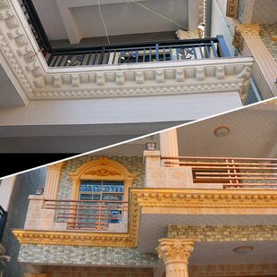 饰 甄选屋檐线条模具罗马柱屋檐线别墅自建房天沟檐口光板线外墙装