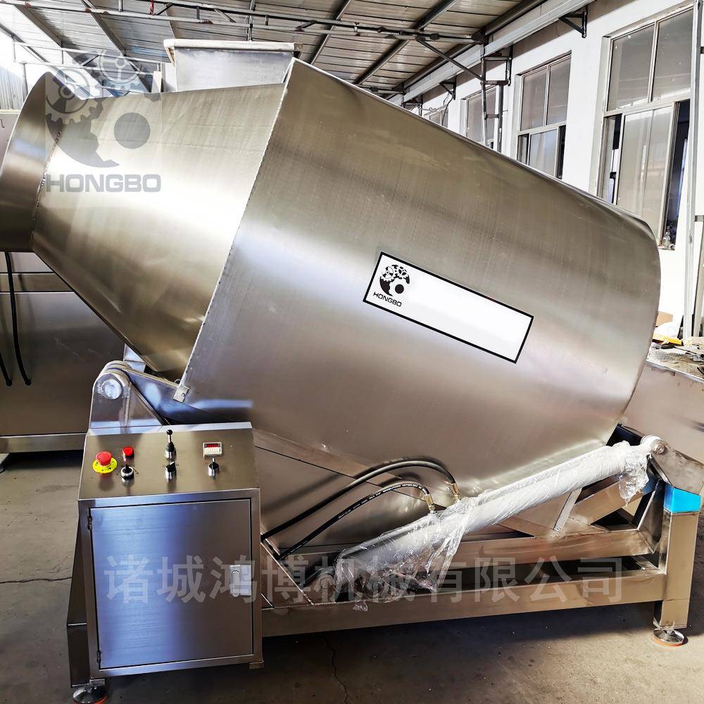 商用真空滚揉机1吨每次大型入味腌制设备7.5kw搅拌机