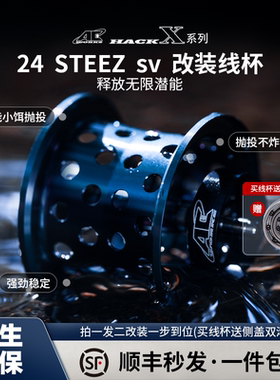 史帝兹24 STEEZ SV路亚改装线杯高速轴承轻量化高容线远投不炸线