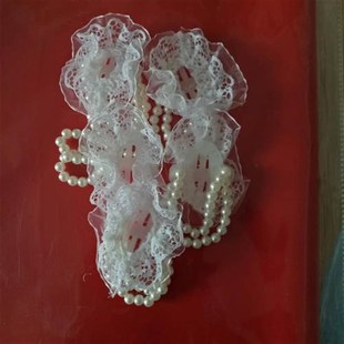 包 新娘手腕花珍珠手腕花珍珠蕾丝A花边手腕花结婚用品10个