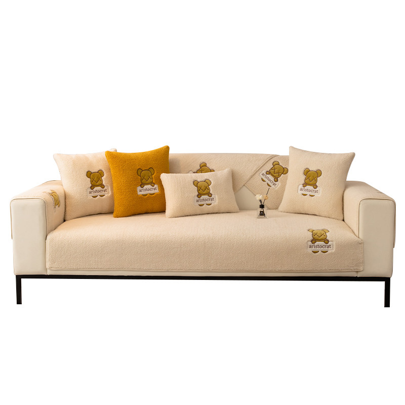 新款羊羔绒四季通用沙发垫冬季加厚防滑沙发罩靠垫盖布巾,居家布艺,沙发垫,淘宝优惠券,粉丝福利购,淘宝优惠卷