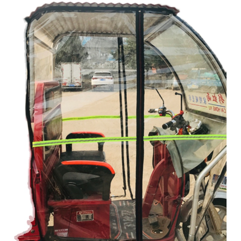 本店车棚专用雨帘电动三轮车雨帘雨配全四面遮阳挡雨帘