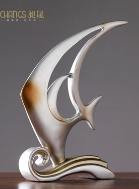 招财乘风破浪装饰家居创意客厅电视办公桌摆设欧式酒柜装饰品