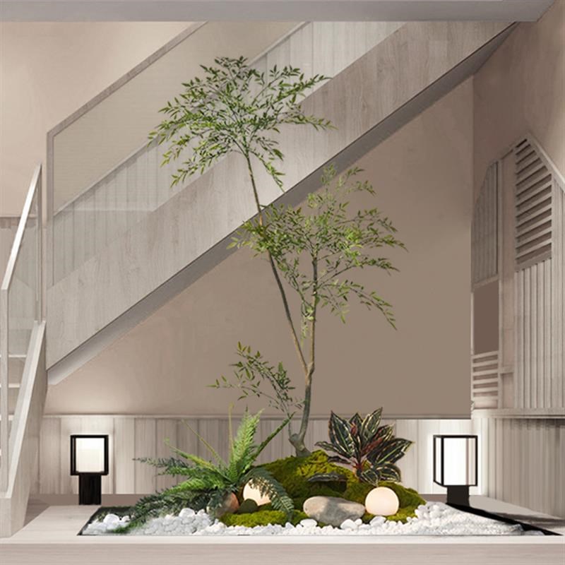 仿真假绿植造景室内景观植物组合仿真树橱窗转角装饰落地盆景厂家
