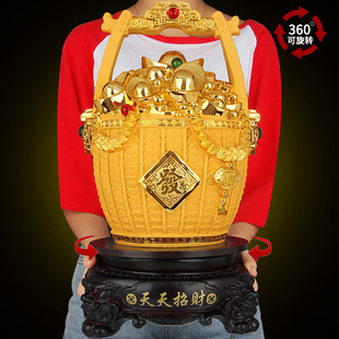 聚宝盆金元宝业乔迁天天招财进宝工艺礼品客厅装饰吉祥物