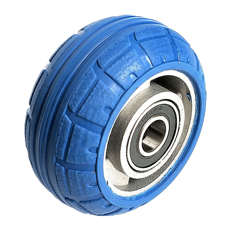 脚轮寸 寸5静音橡胶轮平板车拖车小车拉车餐车手推车万向轮轮子