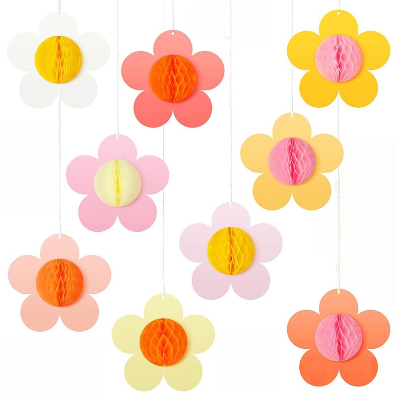 花朵纸拉花彩带条创意教室场景装饰生日布置装扮套装六一儿童节