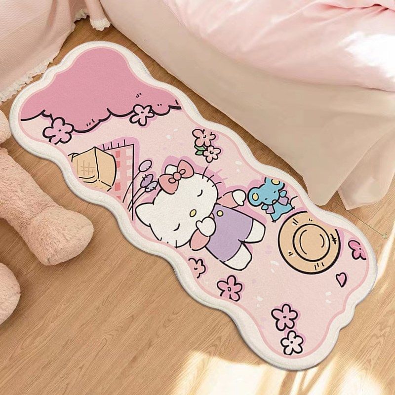 凯蒂猫卧室床边地毯规则异形卡通地垫客厅沙发茶几毯秋冬加厚,居家布艺,地毯,淘宝优惠券,粉丝福利购,淘宝优惠卷