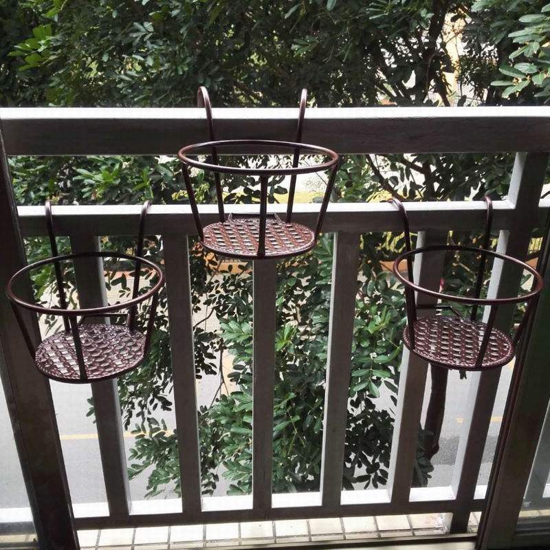 欧式阳台架客厅窗户铁艺悬挂式盆架栏杆多肉绿萝吊兰架,住宅家具,花架/花几,淘宝优惠券,粉丝福利购,淘宝优惠卷