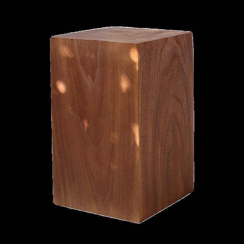 中古侘寂立柱雕塑底座实木沙发边几玄关展示柱复古民宿设计师