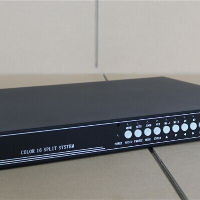 监控机架式16路全实时画面处理器/16路画面分割器,环通BNC输出
