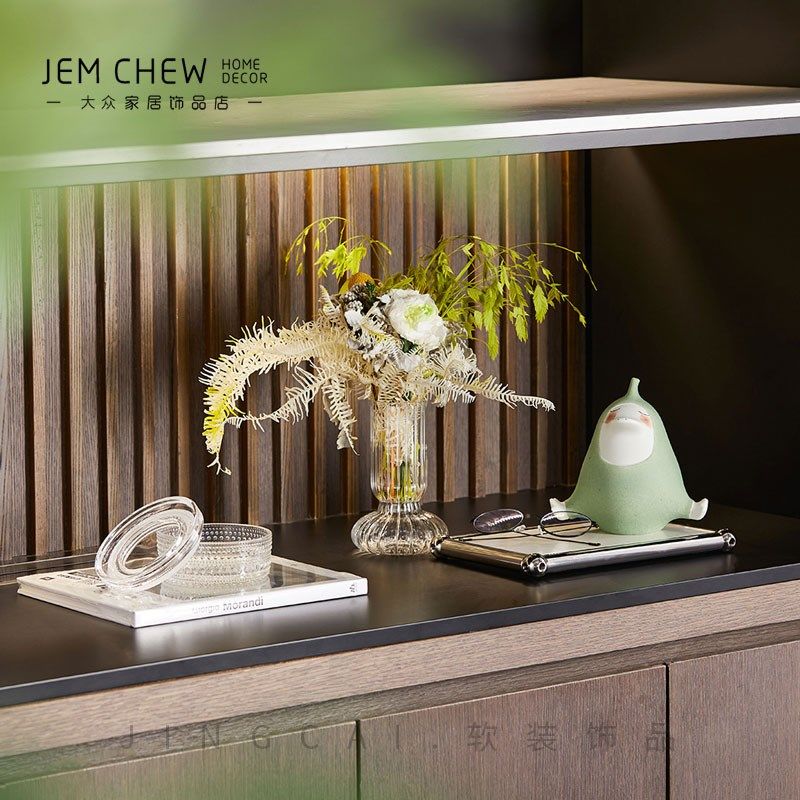 现代玻璃瓶插艺入户玄关书桌软装饰品香薰装,家居饰品,花瓶,淘宝优惠券,粉丝福利购,淘宝优惠卷