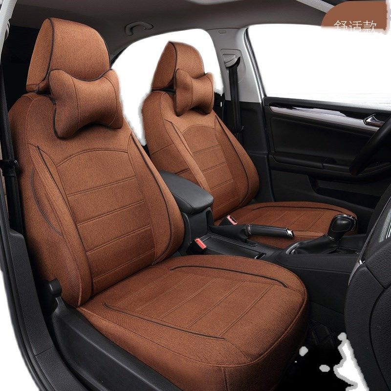 东风风行菱智M座全包座M专用汽车座椅亚麻布艺座垫lu