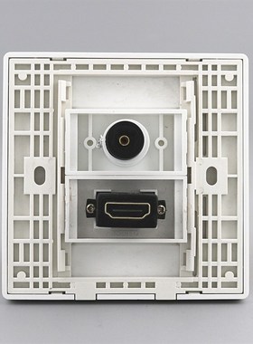 型方口音频光纤带HDMI高插座白色数字光纤DIF接线盒