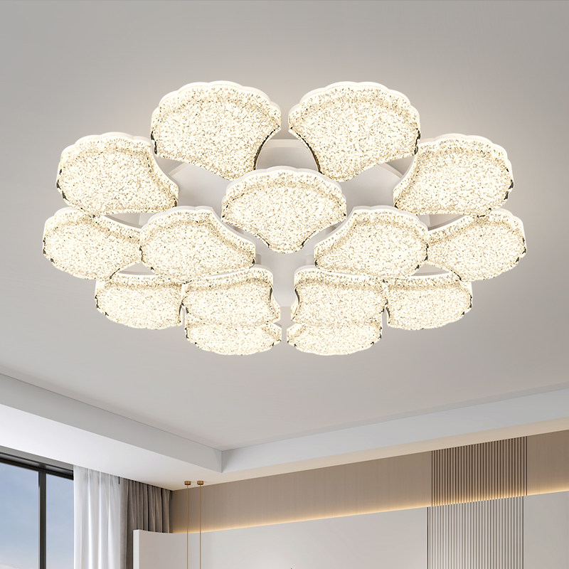 轻奢现代简约LED吸顶灯客厅卧室书房亚克力圆形多头灯具