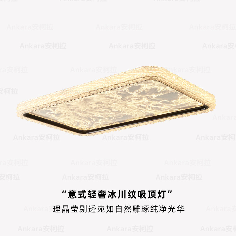 客厅吸顶灯2026新款意式轻奢高级感现代简约护眼长方形大厅灯套餐