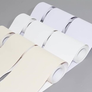 饰柜桌面家具翻新贴纸 可可奶白色踢脚线自粘地脚线防水边框墙面装