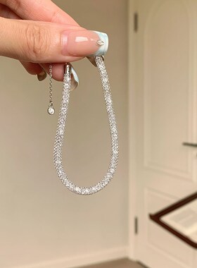 夏日清冷感爆闪泡泡彷钻手炼女轻奢小众精致2025新款手串叠戴手饰