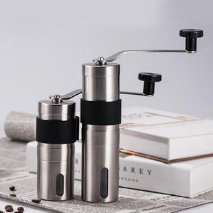 创意不锈钢手摇咖啡可全身拆卸磨豆机带硅胶研磨器家用小型磨粉机