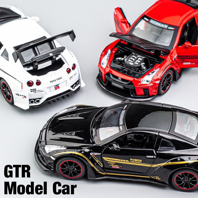 GTR跑车赛车合金车模1:32儿童男孩金属玩具车摆件仿真汽车模型