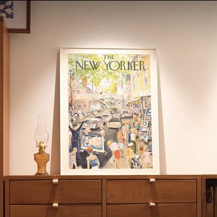 纽约客拼图框白色铝合金拼图相框定制.9*.卡纸留白画框裱框