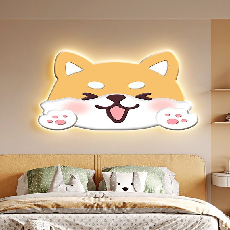 现代卧室床头装饰画熊猫卡通客厅挂画沙发背景墙发光档壁画,家居饰品,现代装饰画,淘宝优惠券,粉丝福利购,淘宝优惠卷