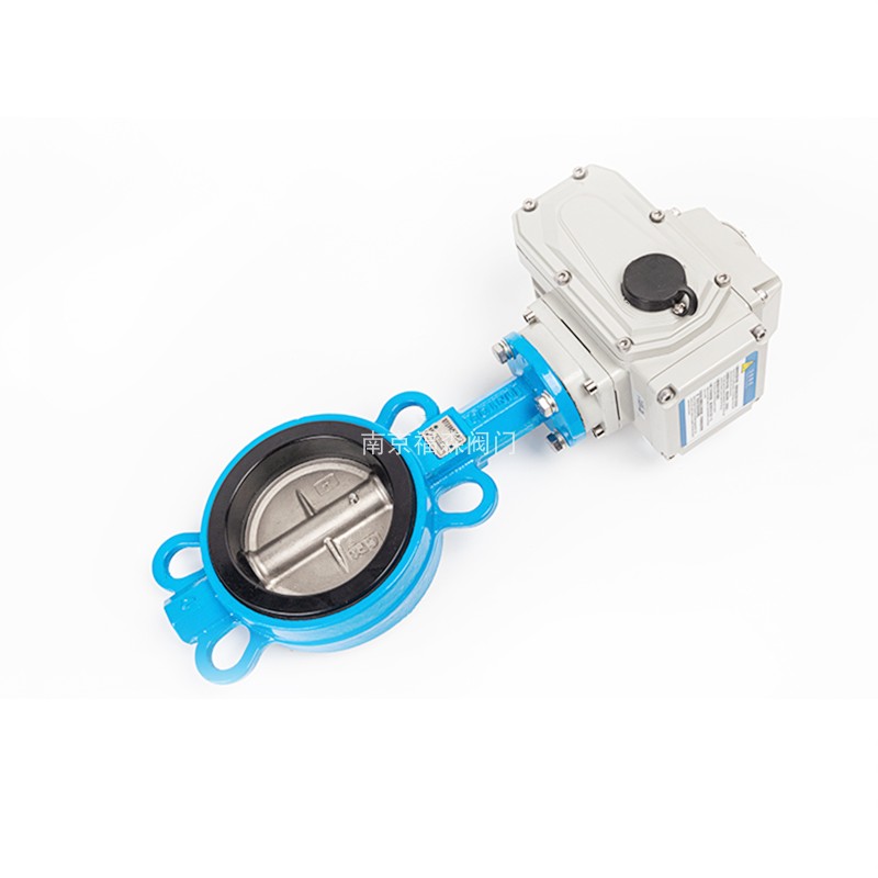 D971X-16对夹式电动衬胶蝶阀球墨304翻板不锈钢切断DN125 150 200