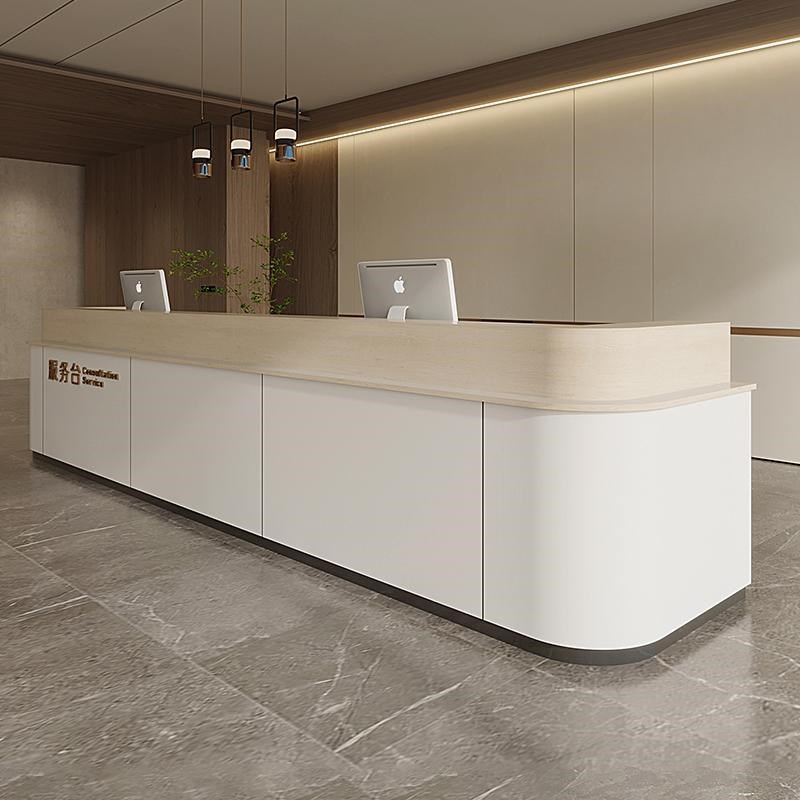 公司前台接待台现代服务台美容院酒店柜台桌收银台咨询台定制