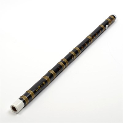 山野竹笛调笛七支装竹笛七音笛子小调 降调黑色初学入门笛子