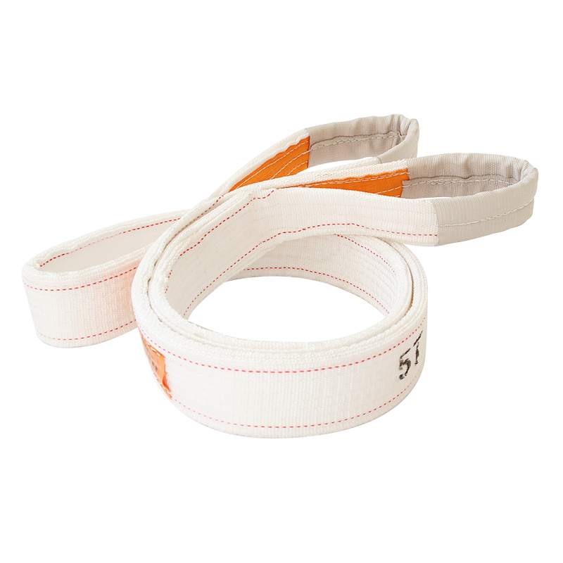 一马当先 白色扁平吊装带扣起重吊带拖车绳耐磨耐酸碱2tT5吨10