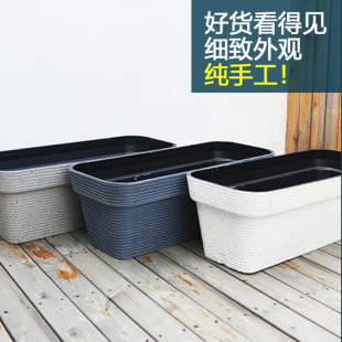 阳台种菜盆神器家庭蔬菜种植箱专用长方形花盆塑料大号加厚长条盆