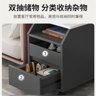家用小茶b台桌子沙发边几侧边柜茶水柜现代简约简易移动小茶几茶