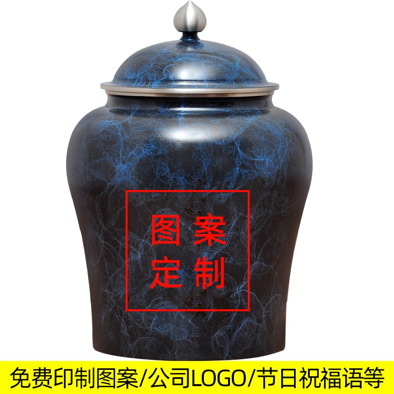 纯锡茶叶罐摆件密封罐o锡器储茶锡罐金属密封罐商务礼品定制工艺