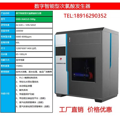 污水处理自来水消毒电解法水次氯酸钠发生器投加系统200g 500g