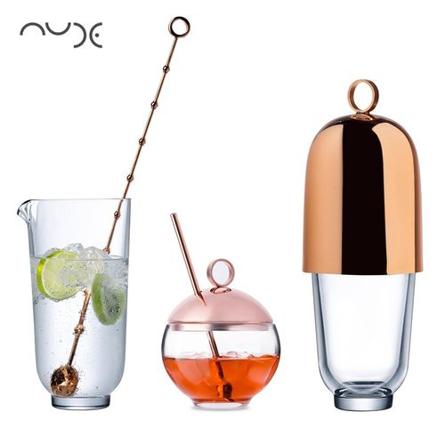 土耳其Nude 赫本调酒器套装水晶玻璃鸡尾酒调酒工具 调酒壶搅拌杯