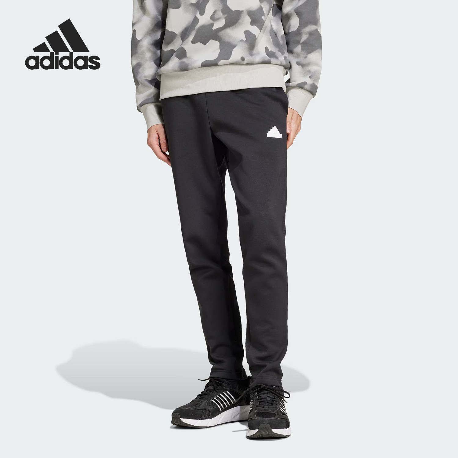 Adidas/阿迪达斯官方正品M FI DBLKNT PT男士休闲训练长裤JI6323 - 实物图