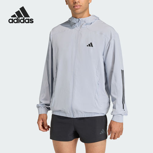Adidas/阿迪达斯官方正品TECHESS TRACK-T男士梭织连帽外套KQ7482