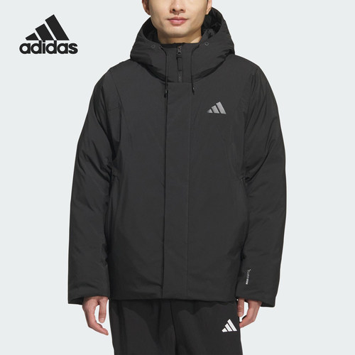 Adidas/阿迪达斯官方正品当季款男士保暖连帽羽绒服KC2509