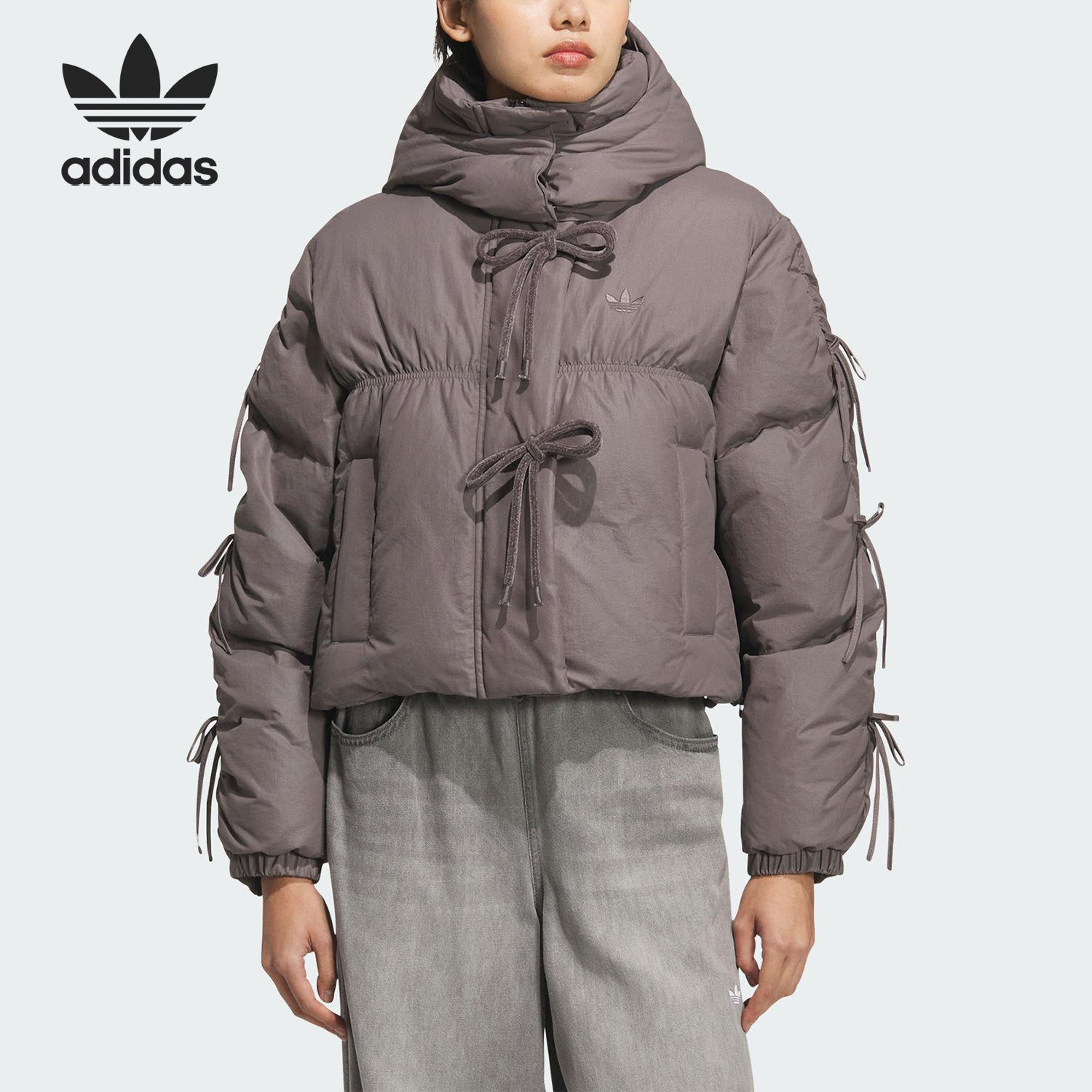Adidas/阿迪达斯官方正品BOW PLAY DOWN女士保暖运动羽绒服KC2609