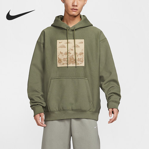Nike/耐克官方正品Solo Swoosh男士连帽针织加绒卫衣HV4115-222