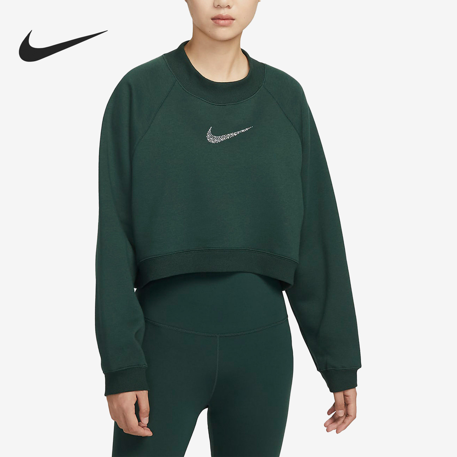 Nike/耐克官方正品 Therma-FIT女子圆领休闲简约卫衣FB1921-397