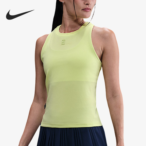 Nike/耐克官方正品NikeCourt女士网球修身无袖背心T恤FZ6658-736