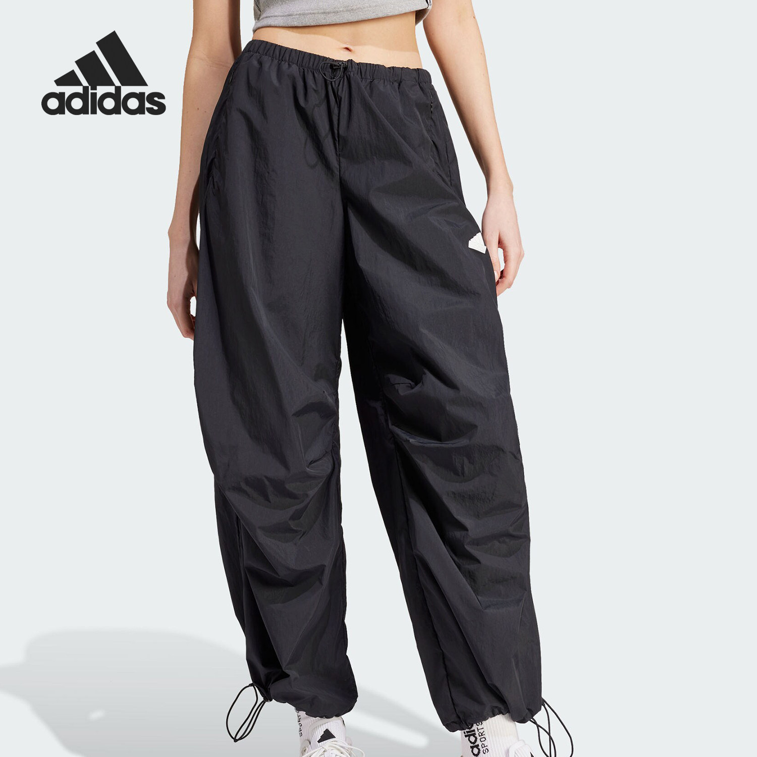Adidas/阿迪达斯官方正品城野共生女士梭织宽松运动伞裤IQ4827图片