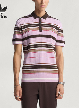 Adidas/阿迪达斯官方正品三叶草男士针织运动高尔夫POLO衫JN9733