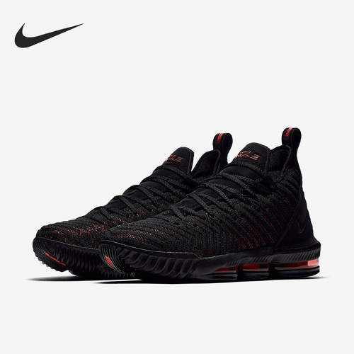 Nike/耐克正品Lebron LBJ16 黑白首发詹姆斯16代实战篮球鞋AO2595