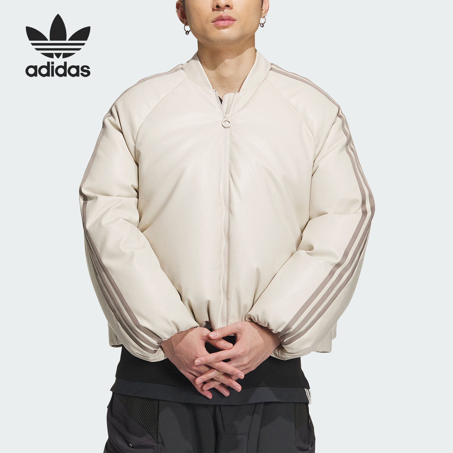 Adidas/阿迪达斯官方正品三叶草冬季情侣款保暖时尚羽绒服IW0760