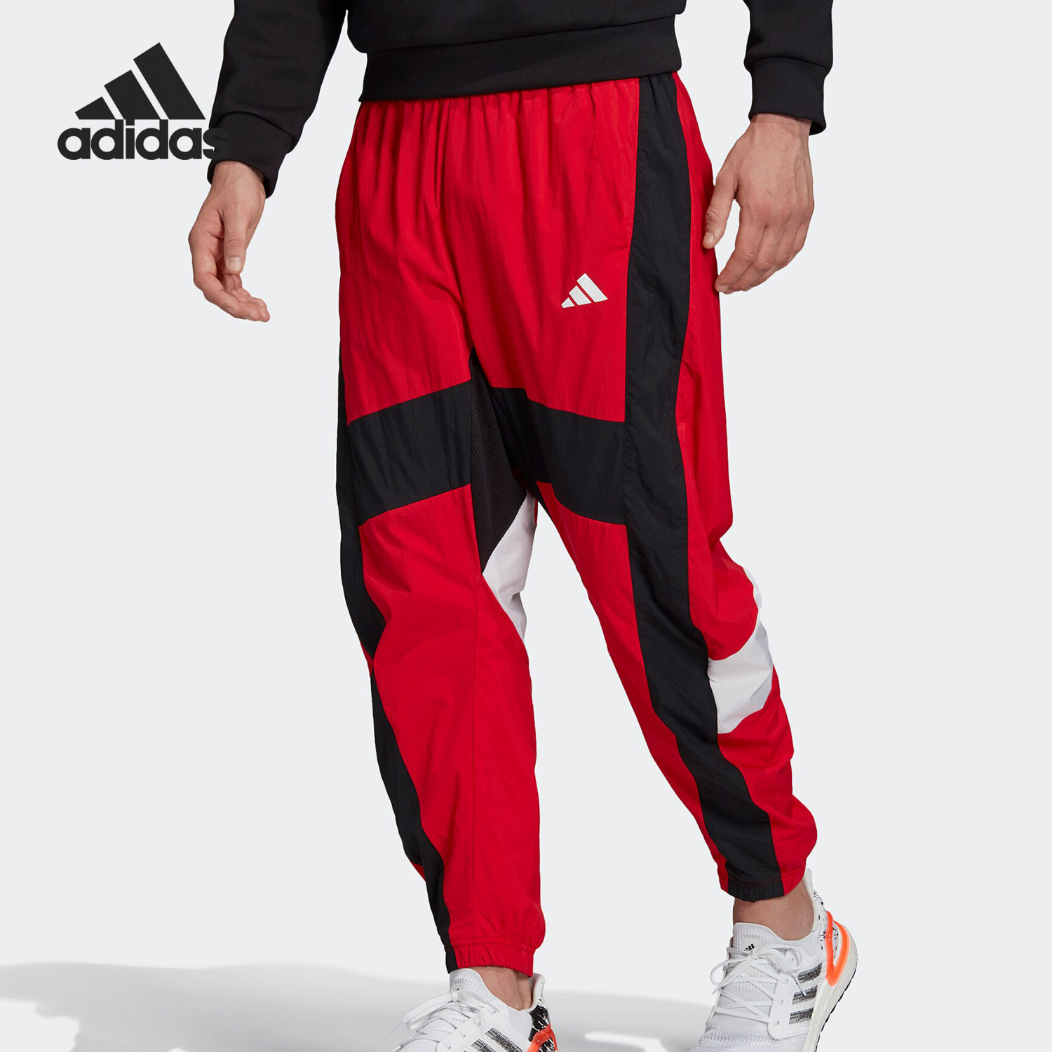Adidas/阿迪达斯正品当季新款男子红色运动收口长裤 FI4685